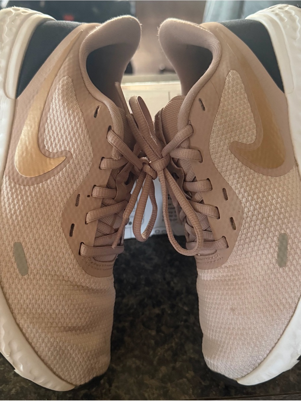 Nike Women's Light Tan Athletic Running Shoes